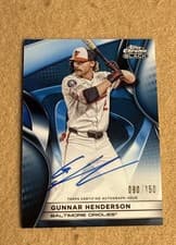 2025 Topps Chrome Black Autographs Gunnar Henderson #CBA-GH card