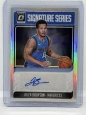 Jalen Brunson 2018 Panini Donruss Optic Signature Series card