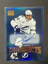 Conor Geekie 2024-25 Skybox Metal Universe Skybox Premium Prospects Auto card