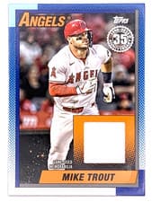 2025 Topps Update 1990 Topps Baseball Relics Mike Trout #90RU-MT card