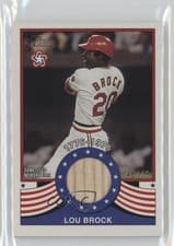 2025 Topps Heritage Bicentennial Relics Lou Brock #BR-LB card