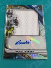 Jamal Haynes 2024 Bowman University Best Prospect Jumbo Relic Autographs Set card