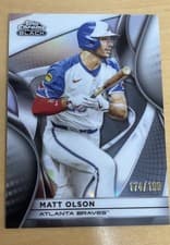 2025 Topps Chrome Black Base Set Matt Olson #91 card