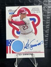 2025 Topps Heritage Bicentennial Autographed Relic Ted Simmons #BAR-TS card