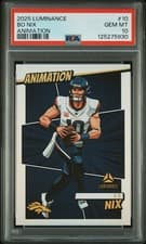 2025 Panini Luminance Animation Bo Nix #10 card