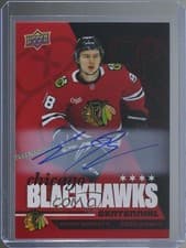 2025-26 Upper Deck Chicago Blackhawks Centennial Red Hot Autos Connor Bedard #2 card
