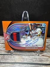 Ronald Acuña Jr. 2025 Bowman Chrome Auto Relics card