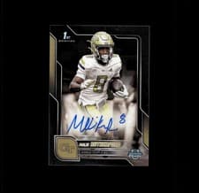 2025 Bowman University Chrome Chrome Prospect Autographs Malik Rutherford #BCA-MR card