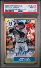 Miguel Cabrera 2022 Topps Chrome 1987 Autographs card
