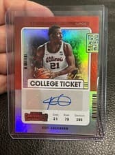 Kofi Cockburn 2022 Panini Chronicles Draft Picks Contenders College Ticket Autograph card