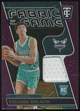 Tidjane Salaun 2024-25 Panini Totally Certified Fabric of the Game Rookies card