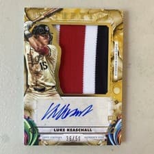 2025 Topps Inception Inception Autograph Jumbo Patch Luke Keaschall #IAJP-LK card