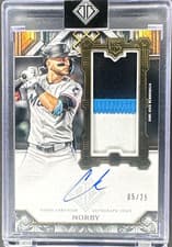 2025 Topps Transcendent Collection Rookie Showcase Patch Autographs Connor Norby #RSPA-CN card