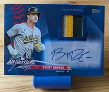 2025 Topps Update All-Star Stitches Autographs Brent Rooker #AST-BR card