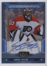 Samuel Ersson 2024-25 O-Pee-Chee Platinum Blue Rainbow Autographs card