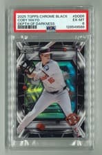 2025 Topps Chrome Black Depth of Darkness Coby Mayo #DOD-5 card