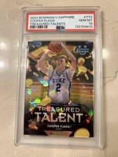 2024-25 Bowman University Chrome Sapphire Treasured Talent Cooper Flagg #TT-2 card