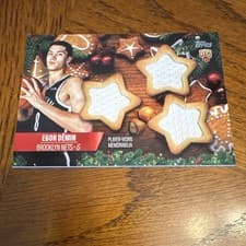 2025-26 Topps Holiday Holiday-Shaped Relics Egor Demin #HSR-5 card