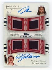 2025 Topps Sterling Dual Autographed Relics James Wood / Dylan Crews #TSSD-WC