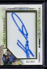 2025 Panini Boys of Summer Jumbo Acetate Signatures Arjun Nimmala #11 card