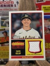 2025 Topps Heritage Clubhouse Collection Relics Zack Gelof #CCR-ZG card