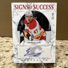 2024-25 Upper Deck Artifacts Signs of Success Connor Zary #SOS-CZ card