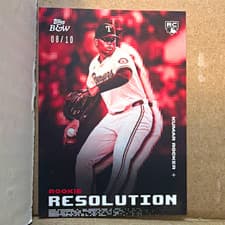 2025 Topps Black & White Rookie Resolution Kumar Rocker #RR1 card