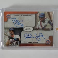 2025 Topps Chrome Dual Autographs David Wright / Darryl Strawberry #CDA-STW card