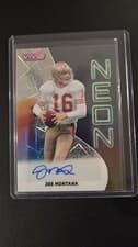 2025 Leaf Vivid Neon Autographs Joe Montana #NA-JM1 card