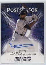 2025 Topps Postseason Performance Autograph Riley Greene #PPA-RG card