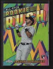 Jasson Domínguez 2024 Topps Chrome Chrome All Etch Rookie Rush card