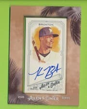 Keon Broxton 2018 Topps Allen & Ginter Framed Mini Autographs card