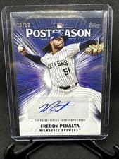 2025 Topps Postseason Performance Autograph Freddy Peralta #PPA-FP card