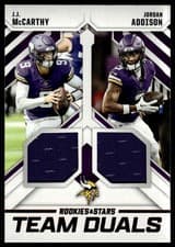 2025 Panini Rookies & Stars Team Duals J.J. McCarthy / Jordan Addison #TD-MIN card