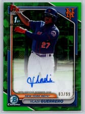 2024 Bowman Chrome Sapphire Edition Chrome Sapphire Prospect Autographs Vladi Guerrero #CSPA-VG card