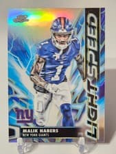 2025 Topps Cosmic Chrome Light Speed Malik Nabers #LS-33 card