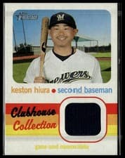 2020 Topps Heritage Clubhouse Collection Relics Keston Hiura #CCR-KH