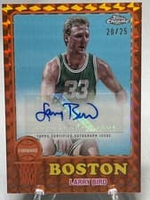 2024-25 Topps Chrome 1973 Topps Autographs Larry Bird #73TA-LB