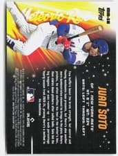 Juan Soto 2025 Bowman Chrome Meteoric Rise card