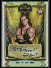 2026 Topps Chrome WWE Hall of Fame Autographs Bret "Hit Man" Hart #HOF-BH card