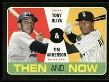 2020 Topps Heritage Then and Now Tim Anderson / Tony Oliva #TN10