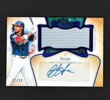 2026 Topps Tier One Autographed Tier One Jumbo Relics CJ Abrams #AT1JR-CA card