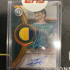 2025 Topps Tribute Threads Autograph Relics Julio Rodríguez #TTTA-JR card