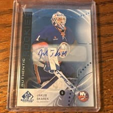 Jakub Skarek 2025 SP Game Used Authentic Rookies card