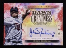 2024 Topps Inception Dawn Of Greatness Autographs Johan Santana #DGA-JS card