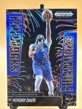 2024-25 Panini Prizm Black Fireworks Anthony Davis #15 card