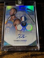 2025-26 Topps 3 Rookie 3 Patch Autographs Vertical Thomas Sorber #RPV-TS card