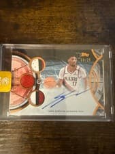 2025-26 Topps 3 Veteran 3 Patch Autographs Shaedon Sharpe #V3A-SS card