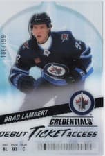 2024-25 Upper Deck Credentials Acetate Debut Ticket Access Brad Lambert #DTAA-BL card