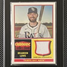 2025 Topps Heritage Clubhouse Collection Relics Brandon Lowe #CCR-BL card